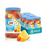 Dole Tropical Fruit in 100% Fruit Juice, Pineapple & Papaya, 23.5 Oz Resealable Jars (Pack of 8)