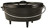 Lodge Cast Iron Camp Dutch Oven, 6-Quart