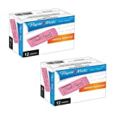 Paper Mate Pink Pearl Erasers, Large, 12-Pack (70521) 2 Packs of 12