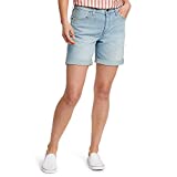 Eddie Bauer Women's Boyfriend Denim Shorts, Faded Indigo, 12