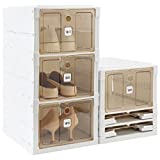 Shoe Rack Organizer Installation-free Foldable Shoe Box Clear 3 Tier Shoe Storage Cabinet Premium Portable Shoe Cabinet