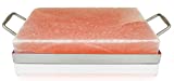 Himalayan Secrets Himalayan Salt Block Cooking Tile for Grilling or Serving - For Building Salt Walls As Well (12" x 8" x 2" w/ Tray)