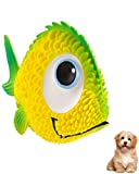 Lanco Sensory Dog Toys for Puppy - Blind - Small - Medium Dogs - Squeaky Fish Dog Toy - Natural Rubber - Soft - Handpainted - Handcrafted by Family Business Founded in 1952