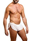 Mens Extreme Mesh Shorts with Large Split Sides Color White Size XL