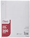 Filler Paper by Mead, Wide Ruled, 200 Sheets (15200), 5 Pack 8 x 10.5