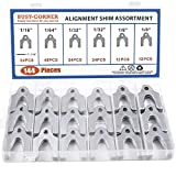 BUSY-CORNER 144 Pieces Auto Alignment Body Shim Assortment Kit 1/16" 1/64" 1/32" 1/8"