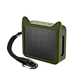 Protective Silicone Cover for JBL GO2 Protable Bluetooth Speaker Cute Cat Ear Shape Shockproof Carrying Case Compatible with JBL GO 2 Speaker - Green