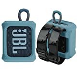 TXesign Silicone Case for JBL Go 3 Portable Speaker with Removable Strap for Bike Golf Cart Travel Carrying Case Protective Sleeve Speaker Cover (Sky Blue)