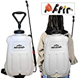 PetraTools Battery Powered Backpack Sprayer with Cart - 4-Gallon Sprayers in Lawn and Garden, Electric Sprayer & Battery Sprayer, Garden Sprayer & Lawn Sprayer, Battery Powered Sprayer - HD4100 Pro