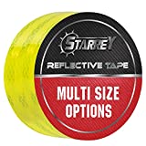 Starrey Reflective Tape 1 inch Wide 15 FT Long DOT-C2 High Intensity Fluorescent Yellow - 1 inch Trailer Reflector Safety Conspicuity Tape for Vehicles Trucks Bikes Cargos Helmets