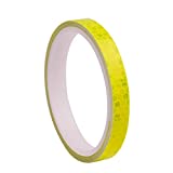 Reflective Tape Fluorescent Yellow 0.5"X10'-Waterproof Self-Adhesive Trailer Reflector Tape-Reflective Tape for Trucks,Trailers,Cars.Warning Caution Conspicuity Tape