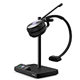 Yealink WH62 Wireless Headset with Microphone for PC Computer Laptop Zoom Teams Certified Headset for Office IP VoIP Phones DECT Headset SIP Phone for Unified Communication