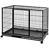 AmazonBasics Heavy Duty Stackable Pet Kennel with Tray, 48-inch