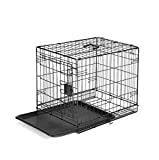 Amazon Basics Foldable Metal Wire Dog Crate with Tray, Single Door, 24 Inch