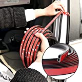 52.4Ft Car Door Seal Strip B Shape Automotive Weather Stripping Rubber Seals Soundproofing Weatherstrip for Car Window and Door, Trunk Edge, Engine Cover (2 Rolls of 26.2Ft)