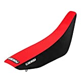 Enjoy MFG 2000 - 2015 Suzuki DRZ 400 Black Sides / Red Top Full Gripper Seat Cover