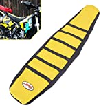 Motorcycle Gripper Seat Cover Rubber Soft Skin Covers for DRZ400 2000-2015 00-15 Dirt Pit Bike Off Road - Yellow Color