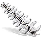 RamPro 3/8 Drive Crowfoot Wrench Set, SAE/Inch (Standard) | Includes Sizes: 3/8, 7/16, 1/2, 9/16, 5/8, 11/16, 3/4, 13/16, 7/8 & 1 Inch | 10-Piece Kit with Clip Organizer.