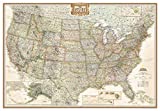 National Geographic: United States Executive Wall Map - Antique Style - Extra Large - 69.25 x 48 inches - Art Quality Print