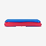 KinderMat, 5/8" Thick KinderMat with Pillow Section, 4-Section Rest Mat, 45" x 19" x 5/8", Red/Blue, Great for School, Daycare, Travel, and Home, Made in The USA