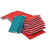 Children's Factory Pillow Rest Mats for Toddlers & Kids, 4-Fold Daycare Sleeping Floor Mat, Portable Foam Napping Mat, Red/Green 10 Pack, 3/4 inch thick (CF400-011)