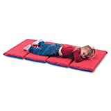 Angel's Rest Daycare 1" Nap Mat, Red-Blue, 10 Pack, CF400-525RB, 4-Section Folding Sleeping Mat for Toddlers and Kids, Daycare and Preschool Rest Mats