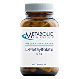 Metabolic Maintenance L-Methylfolate 5mg - Active Folate (L-5-MTHF) + Glycine Supplement - B Vitamin for Mood, Nerve, Methylation + Cardiovascular Support (90 Capsules)