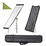 Falcon Eyes RX-36TDX 250W Flexible LED Light, 9 Pre-Programmed Lighting Effects, Bi-Color 3000K-5600K Supports DMX with RX-36SBHC Honeycomb Grid Softbox