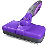 Hertzko Self-Cleaning Slicker Brush for Dogs, Cats - The Ultimate Dog Brush for Shedding Hair, Fur - Comb for Grooming Long Haired & Short Haired Dogs, Cats, Rabbits & More, Deshedding Tool, Cat Brush