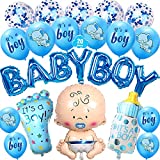 Baby Shower Decorations for Boy,Baby Boy Balloons,Baby Shower Balloons for Boy It's A Boy Balloon,Elephant Balloons for Baby Boy Shower party supplies (Boy)