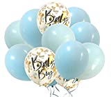 12inch Blue Baby Shower Balloons for Boy TSOTU Party Decorations (Baby Blue)