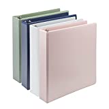 Samsill Earth's Choice, 1.5-Inch Durable D-Ring View Binder 4 Pack, USDA Certified Biobased, Eco-Friendly, Boho Assortment