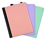 Mintra Office Composition Book - Poly Composition Notebooks for School, Home, Business, Office, ,80 Sheets, College Ruled Paper, (Salmon, Sage Green, Lavender) 3 Pack