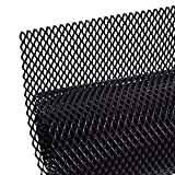 AggAuto 47x16 inches Car Pickup Truck Grill Mesh Spoiler Bumper Vent Aluminum Alloy Automotive Grille Insert Air Intake Racing Rhombic Hole 6x12mm Black