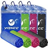 YQXCC 4 Pack Cooling Towel (47"x12") Ice Towel for Neck, Microfiber Cool Towel, Soft Breathable Chilly Towel for Yoga, Golf, Gym, Camping, Running, Workout & More Activities