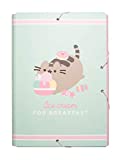 Official Pusheen Foodie Collection A4 File Folder - 13.4 x 10 inches / 34 x 25.5 cm - 3 Flap Folder - Document Organizer - School Folder - Document Folder - Pusheen Gifts - Pusheen Cat