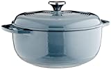 Lodge EC6D34 Enameled Dutch Oven, 6 Qt, Storm Blue