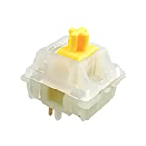 Gateron Switches Milky Yellow Mechanical Keyboard Yellow 5pins for All MX Mechanical Keyboard(108Pcs, Yellow)