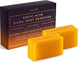 Valitic Kojic Acid Dark Spot Remover Soap Bars with Vitamin C, Retinol, Collagen, Turmeric - Original Japanese Complex Infused with Hyaluronic Acid, Vitamin E, Shea Butter, Castile Olive Oil (4 Pack)