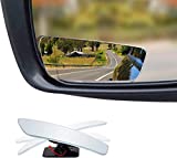 Verivue Mirrors Blind Spot Mirror for Car, Universal Fit, HD, Stick on, Frameless, Convex, Wide Angle, Rear View Mirror, Rectangle Shape, 2 Pack