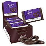 Asher's Chocolates, Chocolate Covered Pretzels, Gourmet Sweet and Salty Candy, Individually Wrapped Snack, Family Owned Since 1892 (18 count, Dark Chocolate)