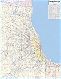 Chicago Metro Area Laminated Wall Map (42"x55")