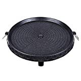 CAMPMAX Korean BBQ Grill Pan with Maifan Stone Coated Surface, Non-stick Smokeless Stovetop BBQ Grill Plate for Indoor Outdoor , 12.5" Round