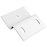 10 PCS Z Shape Furniture Support Bracket 3"L x 1"W x "H Double Angle Channel Profile Corner Brace Cold Rolled Steel, Bracket Thickness 2mm (White)