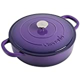 Crock-Pot Artisan Enameled Cast Iron Braiser W/Lid, 5-Quart, Lavender Purple