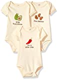 Touched by Nature Unisex Baby Organic Cotton Bodysuits, Guacamole, 6-9 Months