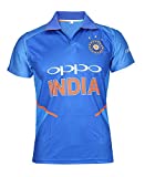 KD Team India ODI Cricket Supporter New Oppo Jersey 2019-20 Kids to Adult(H/S Plain,30)