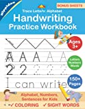 Trace Letters: Alphabet Handwriting Practice workbook for kids: Preschool writing Workbook with Sight words for Pre K, Kindergarten and Kids Ages 3-5. ABC print handwriting book