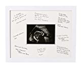 Pearhead Signature Frame Guest Book  Perfect for Any Baby Registry, Includes Mat for Guests to Leave Well-Wishes Great for Celebrating Baby Showers, Birthdays or Any Special Event, White