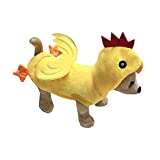 Mogoko Funny Dog Chicken Costume, Pet Halloween Christmas Rooster Cosplay Dress, Adorable Cat Apparel Animal Warm Outfits Clothes(S Size, Yellow)